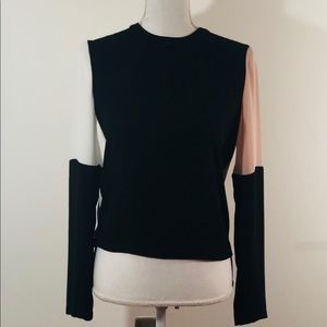 BCBGMAXAZRIA Donella Wrap Color-Block Top